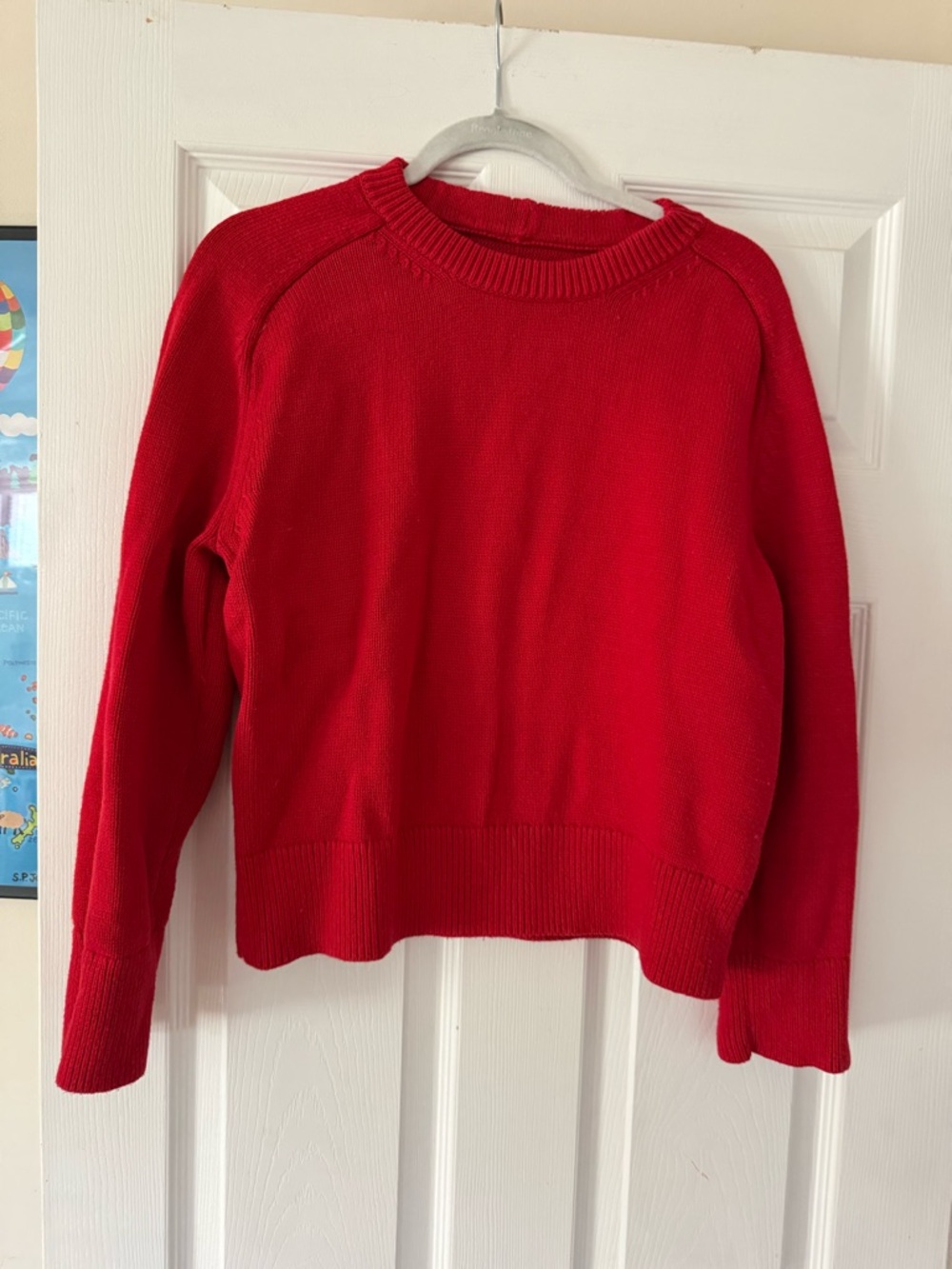 Like New Abercrombie & Fitch Bright Red Madeline Crewneck Sweater